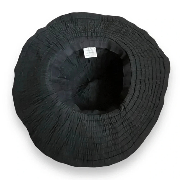 Black Adjustable Brim - Wide Brim Sun Hat - Adult One Size - Picture 3 of 11